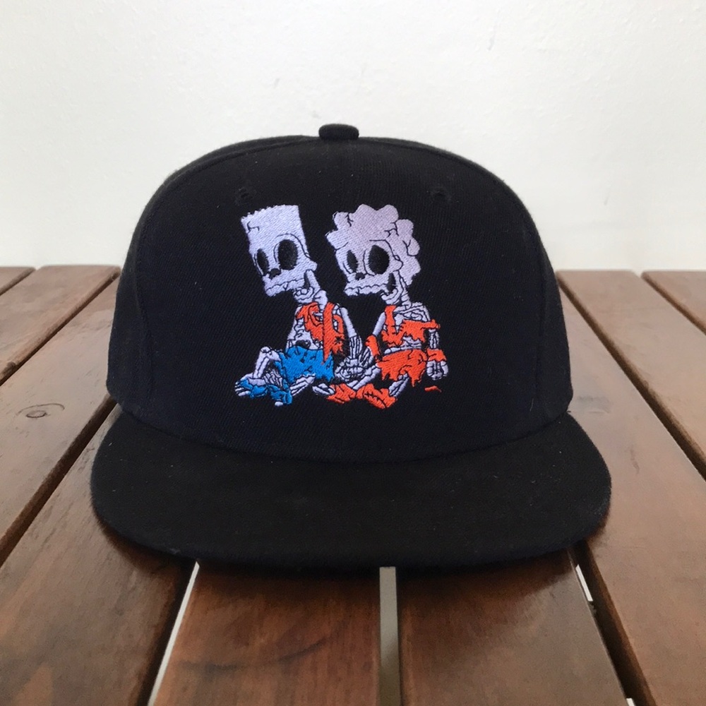 The Simpsons Bart and Lisa Skeletons SnapBack